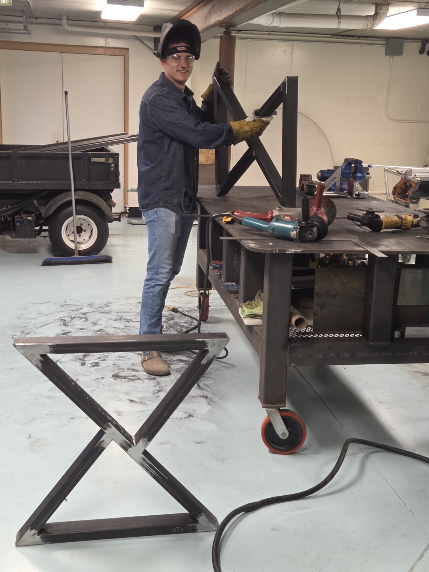 Welding the Crossform frame